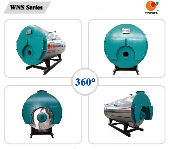 Chaudière à vapeur à gaz d'huile industrielle automatique de la tonne 1-20 de tube de feu de série de WNS